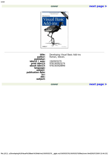 Developing Visual Basic Add-ins