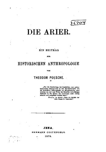 Die Arier: Ein Beitrag zur historischen Anthropologie