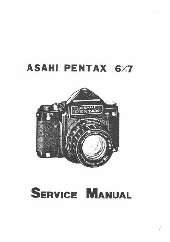 Asahi Pentax 6x7 Service Manual