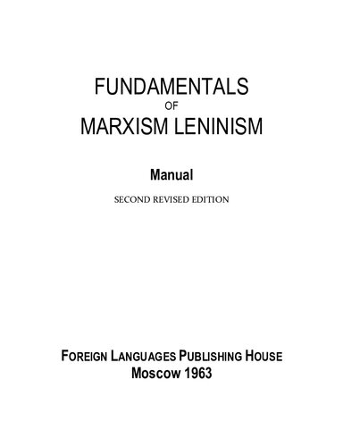 Fundamentals of Marxism-Leninism