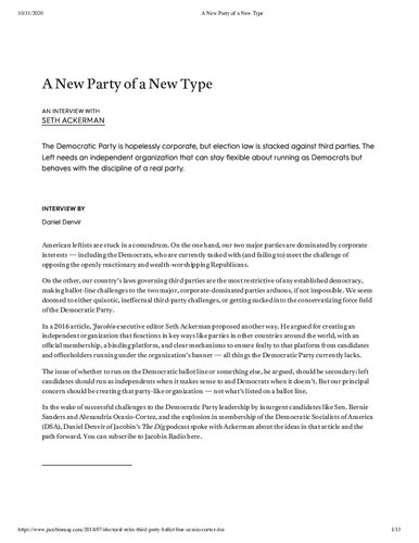 A New Party of a New Type