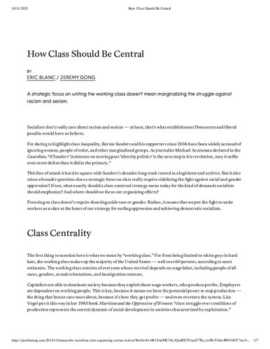 How Class Should Be Central