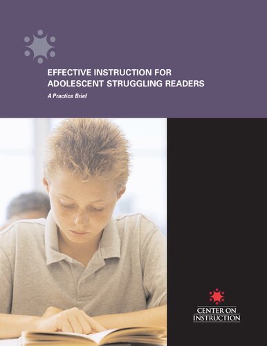 Effective Instruction for Adolescent Struggling Readers