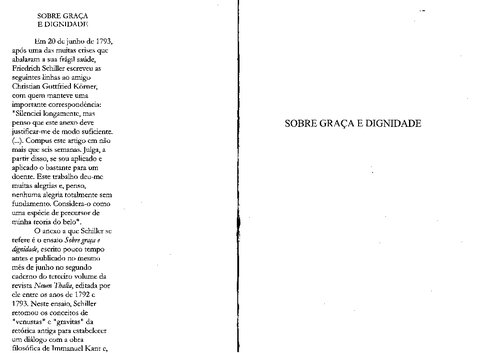 Sobre graça e dignidade