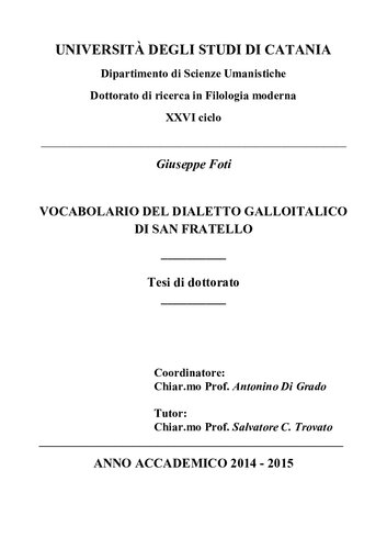 Vocabolario del dialetto galloitalico di San Fratello ( Gallo-Italic PhD diss. )