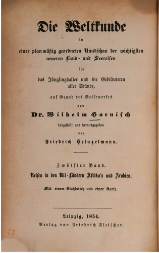 Reisen in den Nil-Ländern Afrikas und Arabiens