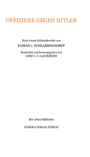 Offiziere gegen Hitler