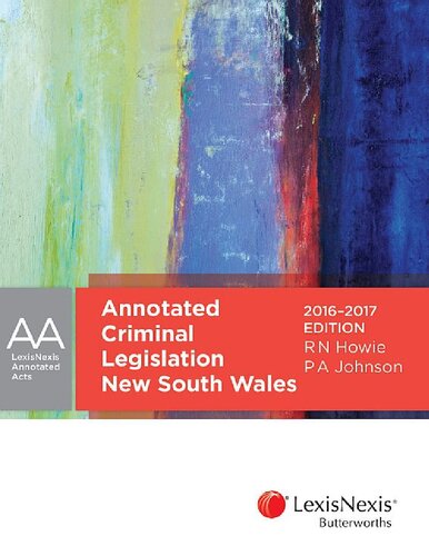 Annotated criminal legislation New South Wales