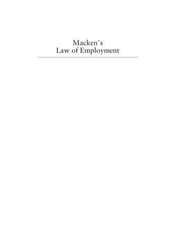 Macken's law of employment