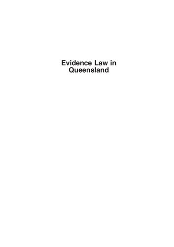 Evidence law in Queensland