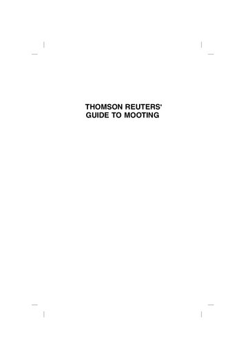 The Thomson Reuters Guide to Mooting