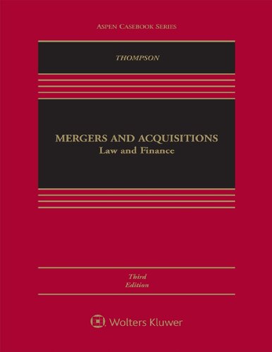 Mergers and acquisitions law and finance