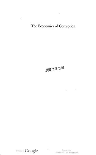 The Economics of Corruption