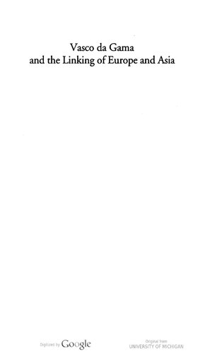 Vasco Da Gama and the Linking of Europe and Asia