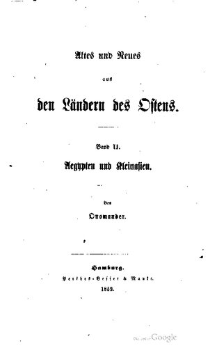 Ägypten und Kleinasien
