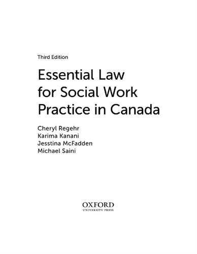 Essential law for social work practice in Canada