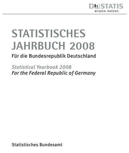 Statistisches Jahrbuch für die Bundesrepublik Deutschland 2008