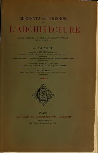 Éléments et théorie de l'architecture