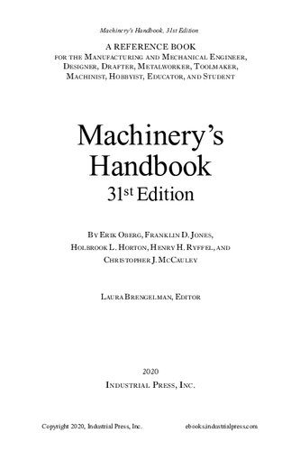 Machinery's Handbook