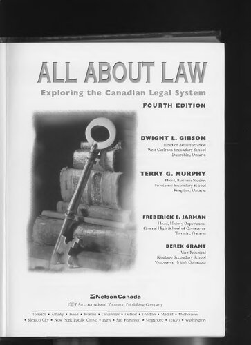 All about law : exploring the Canadian legal system