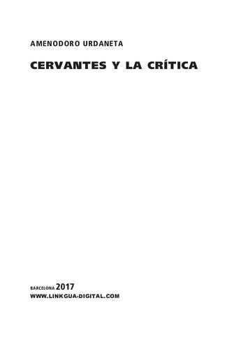 Cervantes Y La Crítica