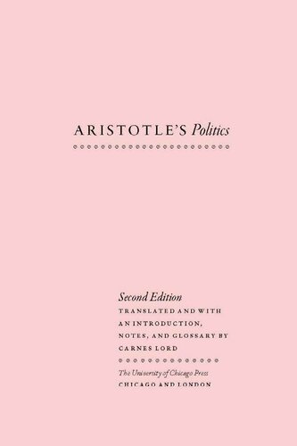 Aristotle's Politics: Translated by Benjamin Jowett With Introduction, Analysis and Index by H. W. C. Davis (Classic Reprint)