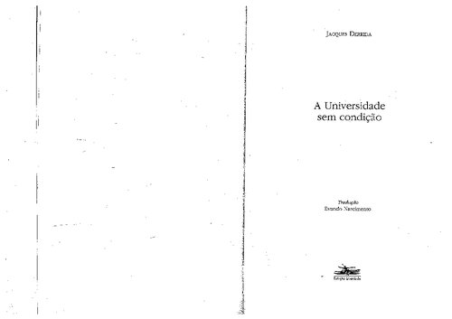 A Universidade sem condição