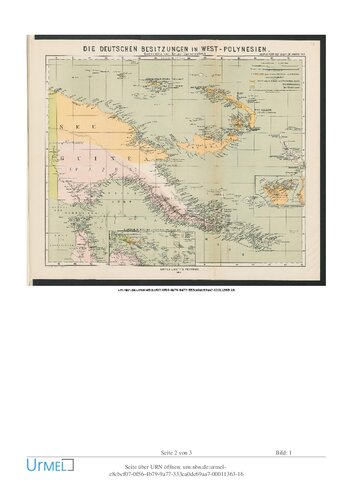 Die deutschen Besitzungen in West-Polynesien. Europäischer Kolonialbesitz im westlichen Polynesien 1885
