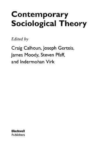 Contemporary sociological theory