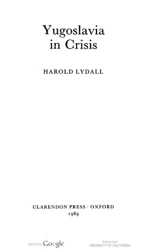 Yugoslavia in Crisis