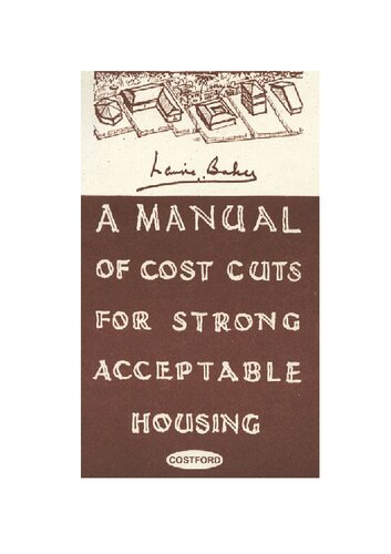 A Manual of Cost Cuts for Strong Acceptable Housing