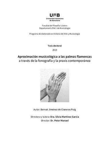 Aproximación musicológica a las palmas flamencas a través de la fonografía y la praxis contemporánea
