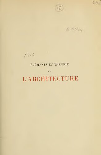 Éléments et théorie de l'architecture