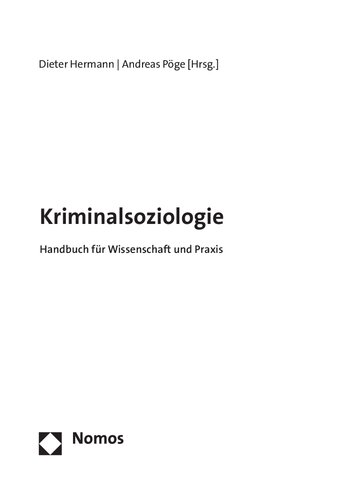Kriminalsoziologie. Handbuch für Wissenschaft und Praxis