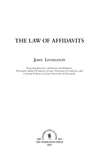The Law of Affidavits.