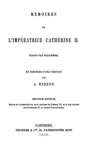 Mémoires de l'impératrice Catherine II
