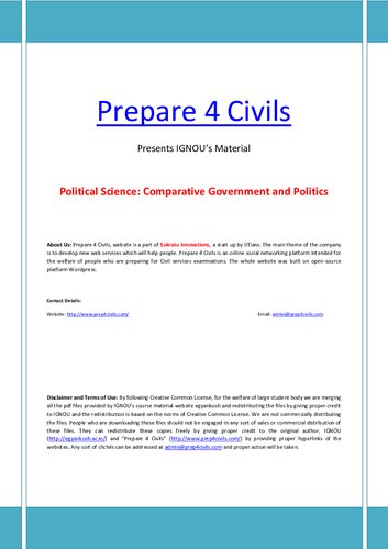 Political Science: Comparative Government and Politics