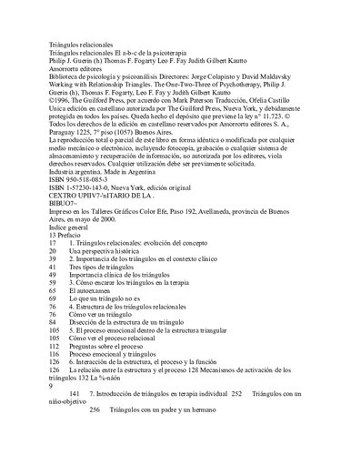 Triángulos relacionales El a-b-c de la psicoterapia