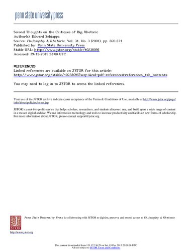 Second Thoughts on the Critiques of Big Rhetoric