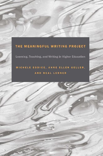 The Meaningful Writing Project: Learning, Teaching and Writing in Higher Education