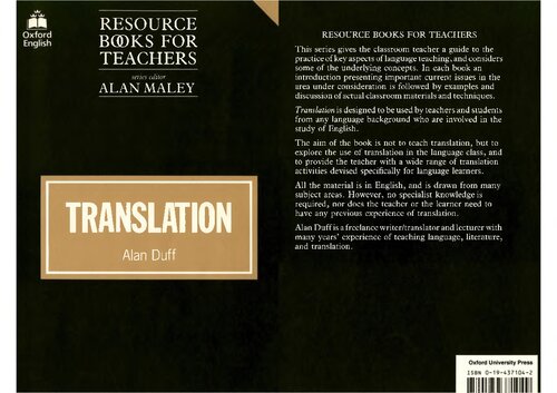 Translation (Resource Books for Teachers)