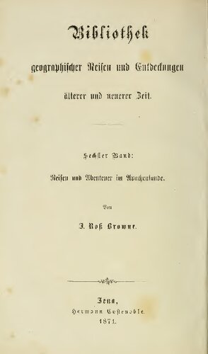 Reisen im Apachenlande