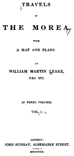 Travels in the Morea