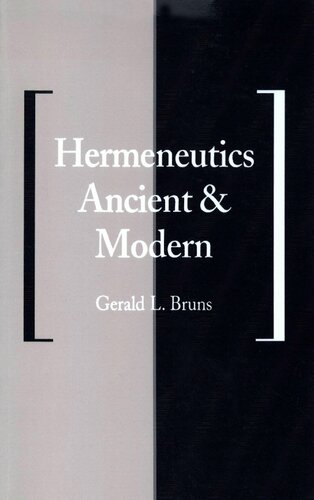 Hermeneutics Ancient and Modern