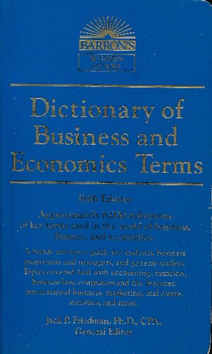 Dictionary of Business and Economics Terms