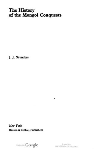 The History of the Mongol Conquests