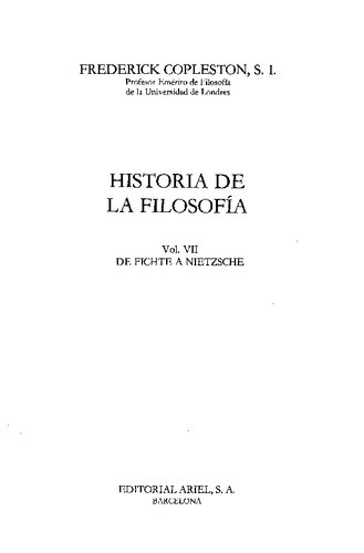 De Fichte A Nietzsche