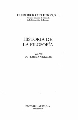 De Fichte A Nietzsche