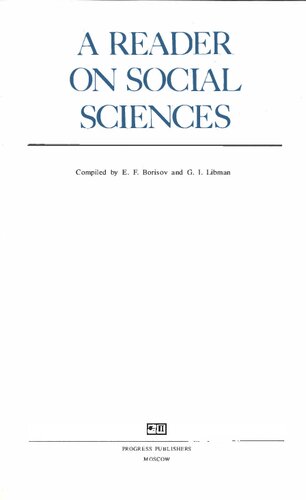 A Reader on Social Sciences