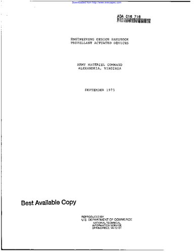 Engineering Design Handbook - Propellant Actuated Devices